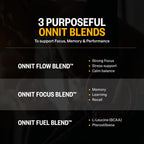 ONNIT Alpha Brain Nootropic Brain Supplement for Focus & Memory, 90 Count | IGEN Non-GMO Tested; L-Theanine, Alpha GPC & Vitamin B6; brain supplement for memory, focus & mental clarity, men & women