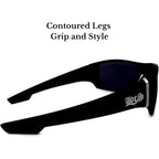 Buy now Locs Men's Rectangular Hardcore Wrap 63mm Sunglasses (Matte Black Rubberized Finished) at indiglob india