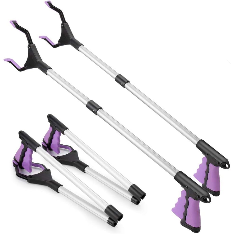 Buy now 2025 Upgraded Reacher Grabber Pickup Tool, 32" Long Grabber Reacher Tool with Magnetic Tip, Trash Picker for Elderly Grab It Reaching Tool, Garbage Picker Upper, Litter Pick Up Grab Claw Grabber Stick Purple at indiglob india