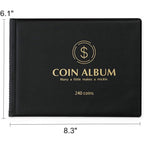 Buy now MUDOR Coin Collection Holder Album for Collectors, 240 Pockets Coin Collection Book Office Supplies at indiglob india