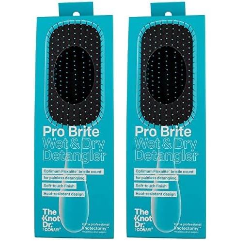 Buy now The Knot Dr. hair brush by Conair - Detangling hair brush - Removes Knots and Tangles in wet or dry Hair - hair brushes for women - Pink Pack of 2 | 1 Hairbrush Blue at indiglob india