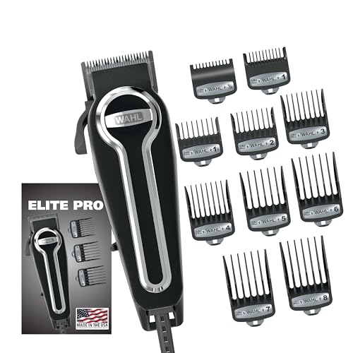Buy now Wahl USA Elite Pro High-Performance Corded Home Haircut & Grooming Kit for Men Æ’?? Electric Hair Clipper Æ’?? Model 79602M at indiglob india