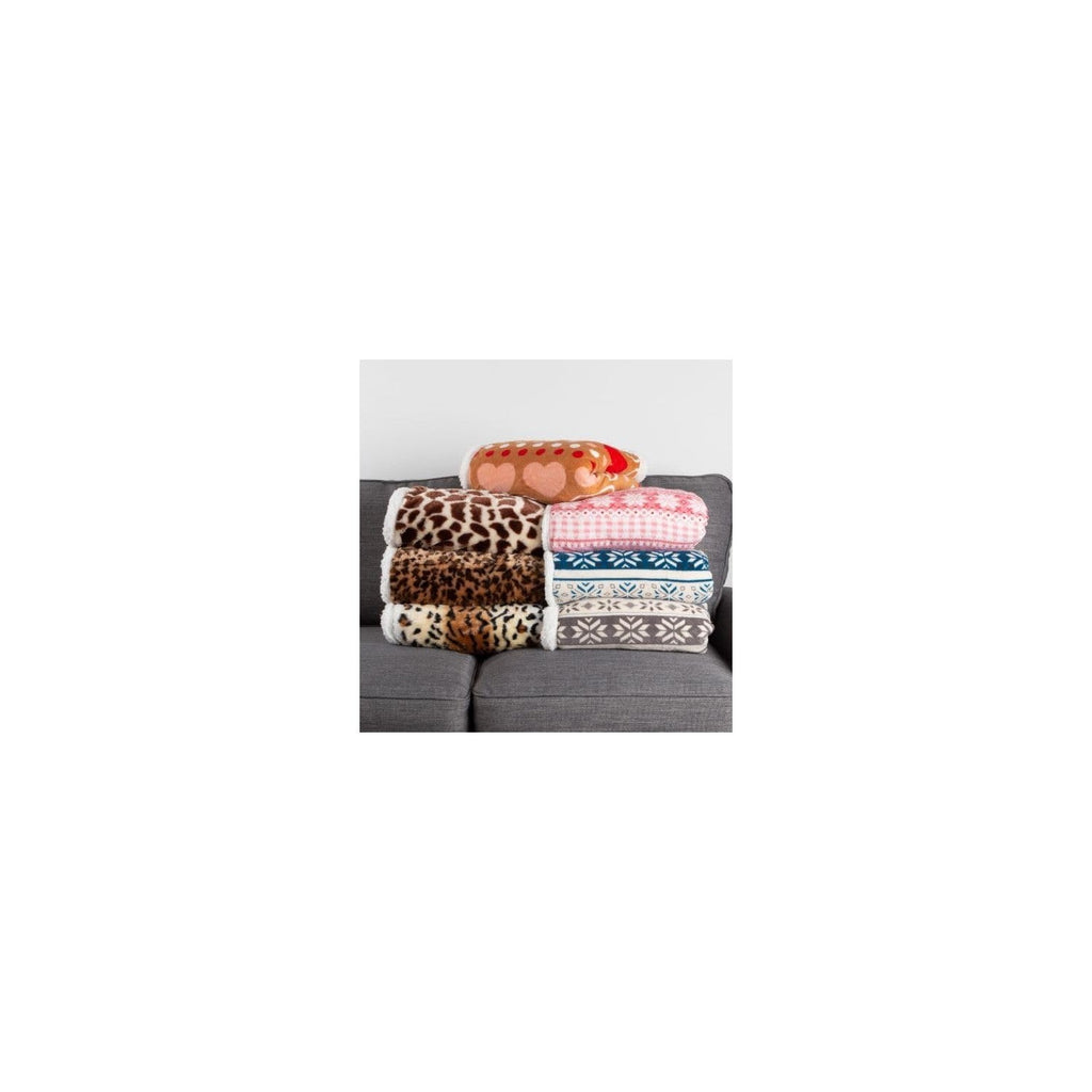 Buy now Sherpa Fleece Throw Blanket - 50x60-Inch Machine-Washable Reversible Throw - Fluffy Blankets for Couch, Chair, or Bed by Lavish Home (Leopard) at indiglob india