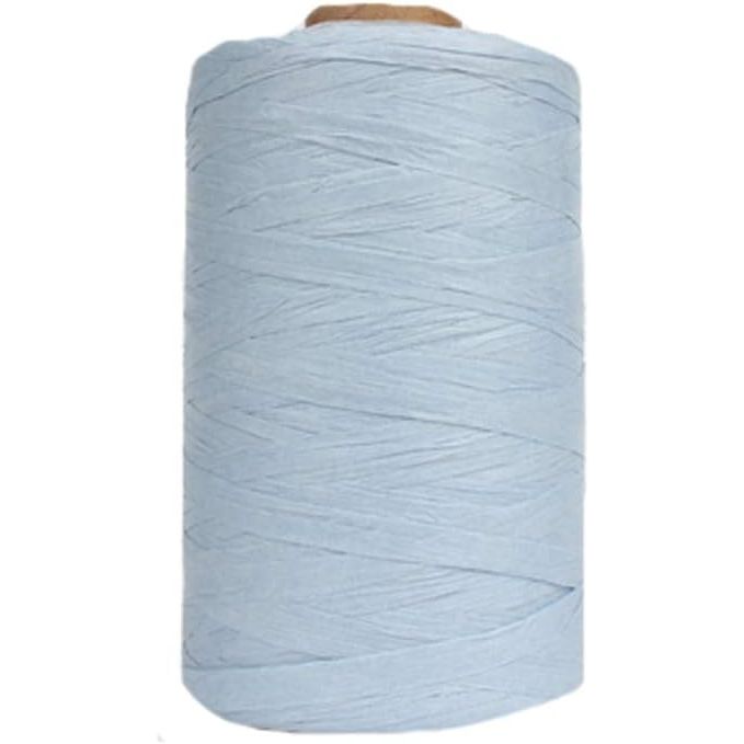 Buy now 316Yard Rayon Raffia Paper Crochet Brown Ribbon for Knit Summer Sun Hat, Beach Bag, Craft DIY Decoration Light Blue at indiglob india