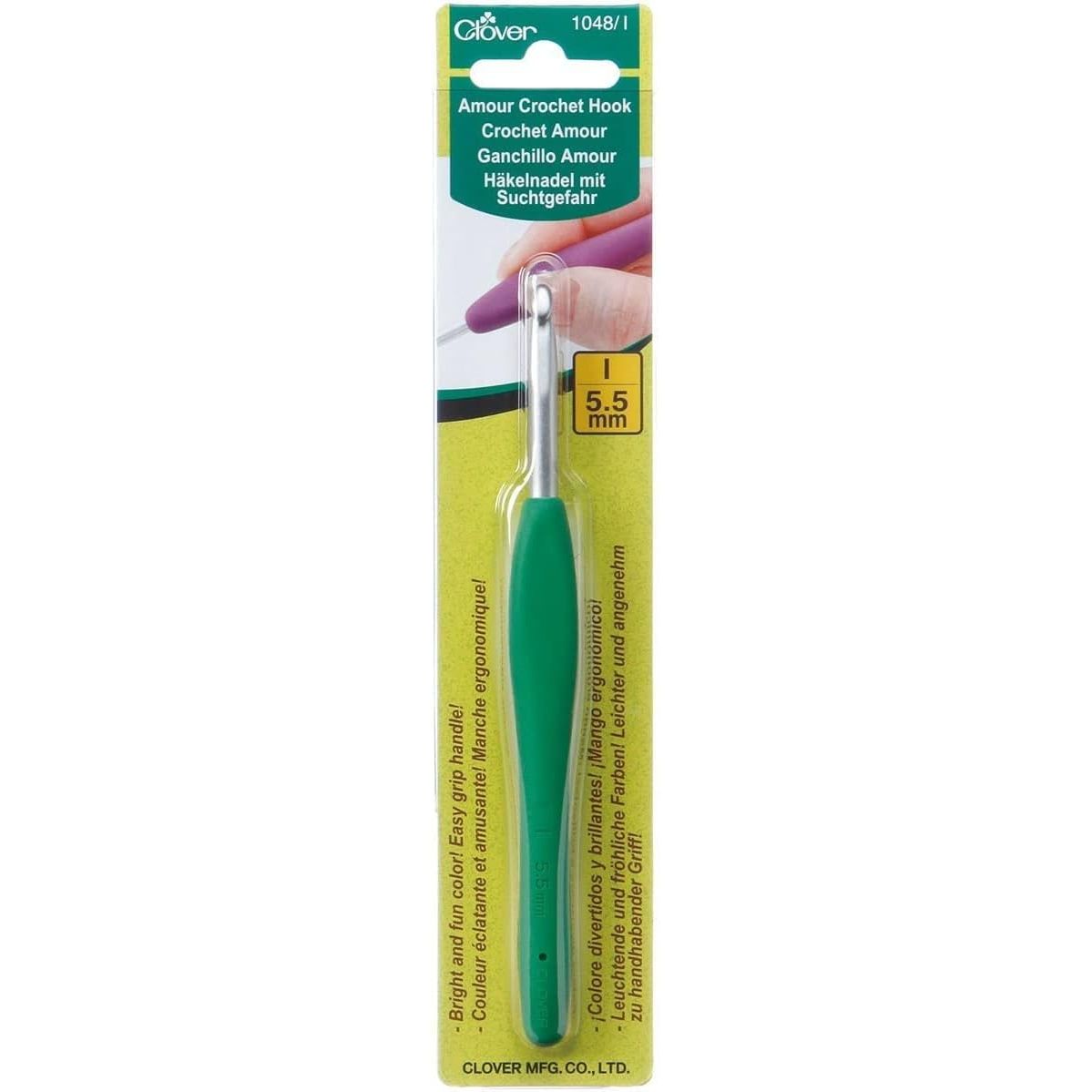Buy now Clover 1043/E Magenta Amour Crochet Hook, Size E, 3.5mm, Red 1 (I 5.50mm) at indiglob india