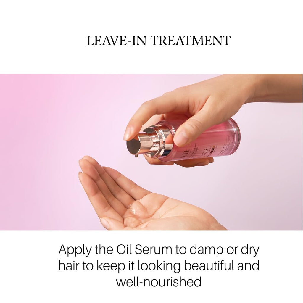 d'alba Piedmont Professional Reparing Hair Oil Serum (2.54 fl oz), Silky and Glossy Hair, Lightweight & Airy Finish, Argan Oil, Amino Acid, Protein Complex, Rose Freesia Scent