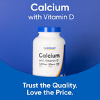 Nutricost Calcium with Vitamin D, 240 Tablets, Gluten-Free, GMO-Free | Calcium (1200mg) Vitamin D (50mcg) Per Serving