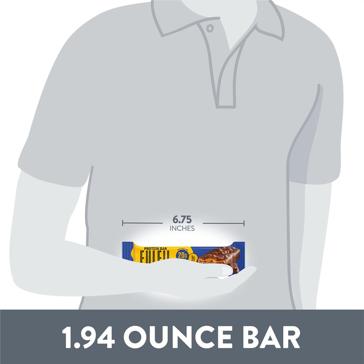 FULFIL Chocolate Chocolate Chip Flavored Protein Bars, 1.94 oz (12 Count)