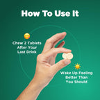 H-PROOF The Anytime You Drink Vitamin, Green Apple, 40 Chewable Tablets | 20 Servings, Supports Liver Health, Replenishes Electrolytes for Hydration, DHM, Milk Thistle, L-Glutathione, Vitamins B & C