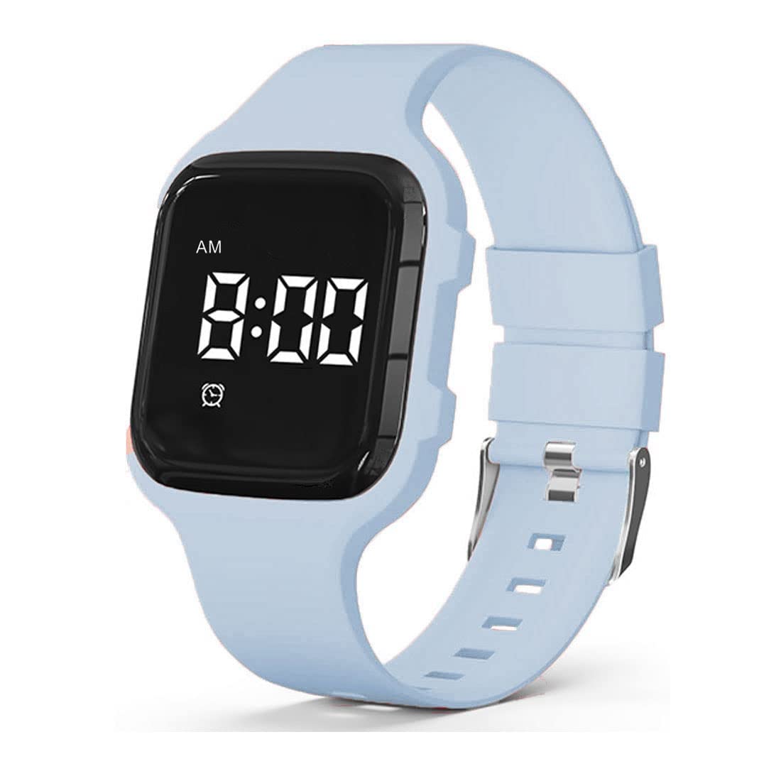 Buy now Vibrating Alarm Watch, Potty Training Watch Water Resistant Medical Reminder Wristband with Timer (Black) Light Blue at indiglob india