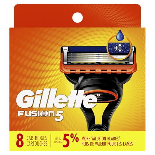 Buy now Gillette Fusion5 Razor Refills for Men, 8 Razor Blade Refills at indiglob india