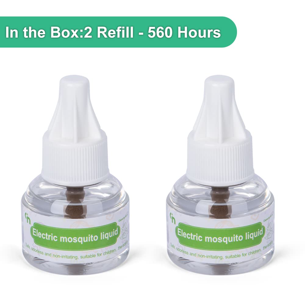 Mosquito Repellent Refills for Outdoor Indoor, Includes 2-Pack 280 Hr Repellent Refill with 20’ Mosquito Protection Zone, Highly Effective, Long Lasting, DEET-Free, No Spray