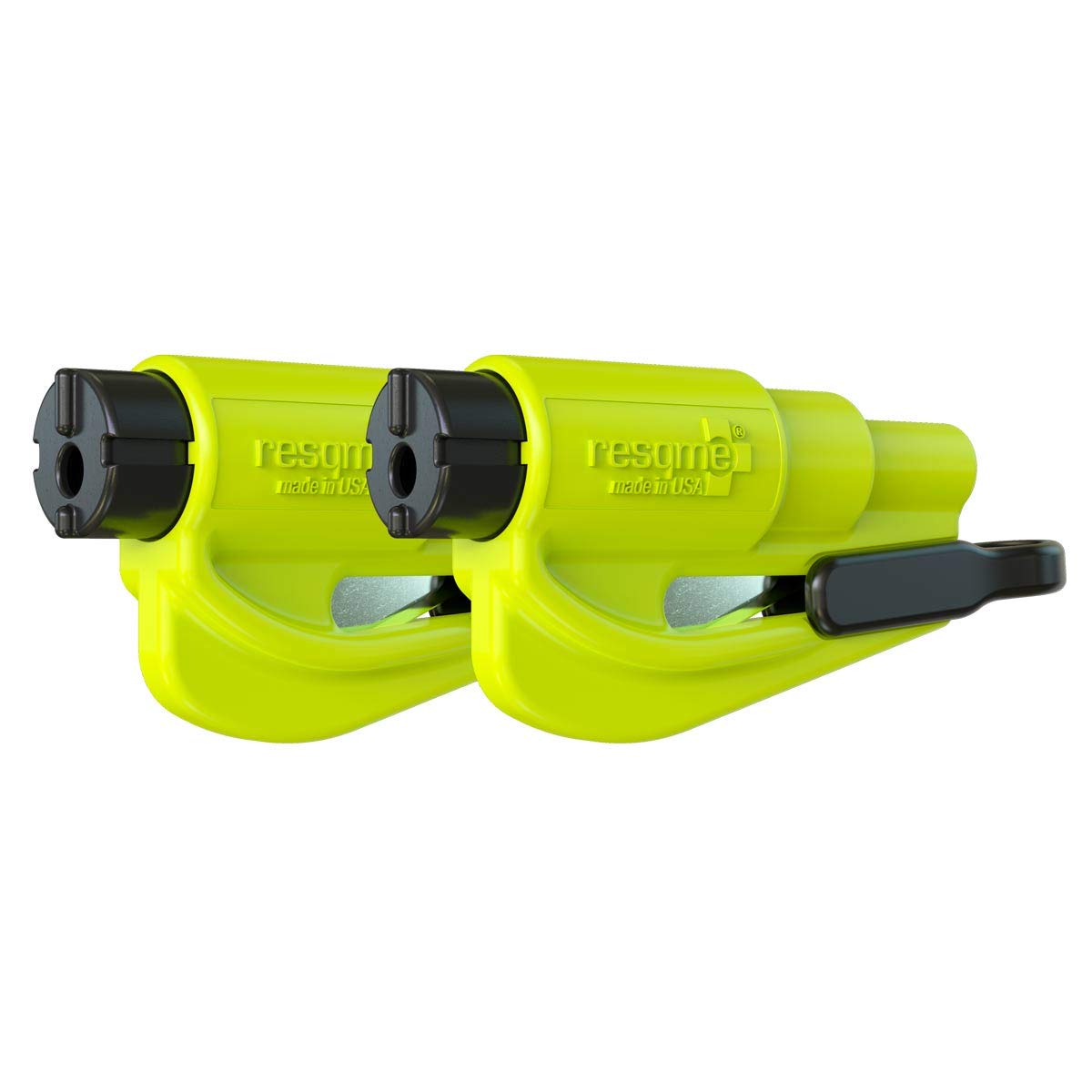 Buy now Resqme Pack of 2, The Original Emergency Keychain Car Escape Tool, 2-in-1 Seatbelt Cutter and Window Breaker, Made in USA, Orange Safety Yellow at indiglob india