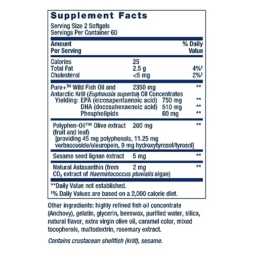 Buy now Life Extension Super Omega-3 Plus EPA/DHA Fish Oil, Sesame Lignans, Olive Extract, Krill & Astaxanthin - Heart, Brain & Joint Health Support - Gluten-Free, Non-GMO - 120 Softgels at indiglob india