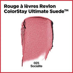 Buy now REVLON Lipstick, ColorStay Ultimate Suede Lipstick, High Impact Lip color with Moisturizing Creamy Formula, Infused with Vitamin E, 025 Socialite, 0.09 Oz at indiglob india