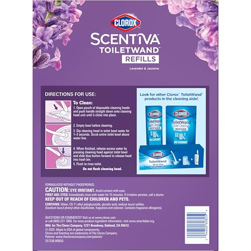 Buy now Clorox Scentiva ToiletWand Refills, Lavender and Jasmine, 20 Count at indiglob india