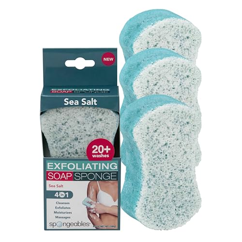 Buy now Spongeables Body Wash in a 20+ Wash Sponge, Sea Salt, 3 Count at indiglob india