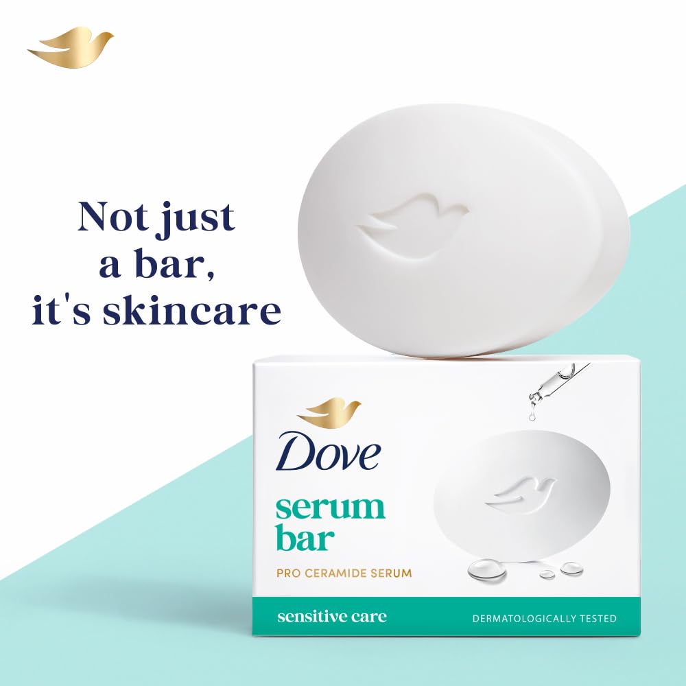Dove Serum Bar | with Pro-Ceramide Serum | Sensitive Care | 375g (125g x 3)