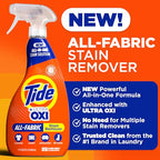 Buy now Tide Laundry Stain Remover Spray with Oxi, Stain Remover for Clothes, Carpet, Upholstery, Pet Bedding, & More, Stain Treater Spray for Tough Stains from Wine, Coffee, Grease, 21.5 Fl Oz (Pack of 2) at indiglob india