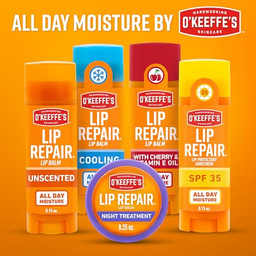 Buy now O'Keeffe's Lip Repair SPF 35 Lip Balm - Stick (3 Pack) - Sun-Safe Moisturizer for Extremely Cracked, Dry Lips at indiglob india