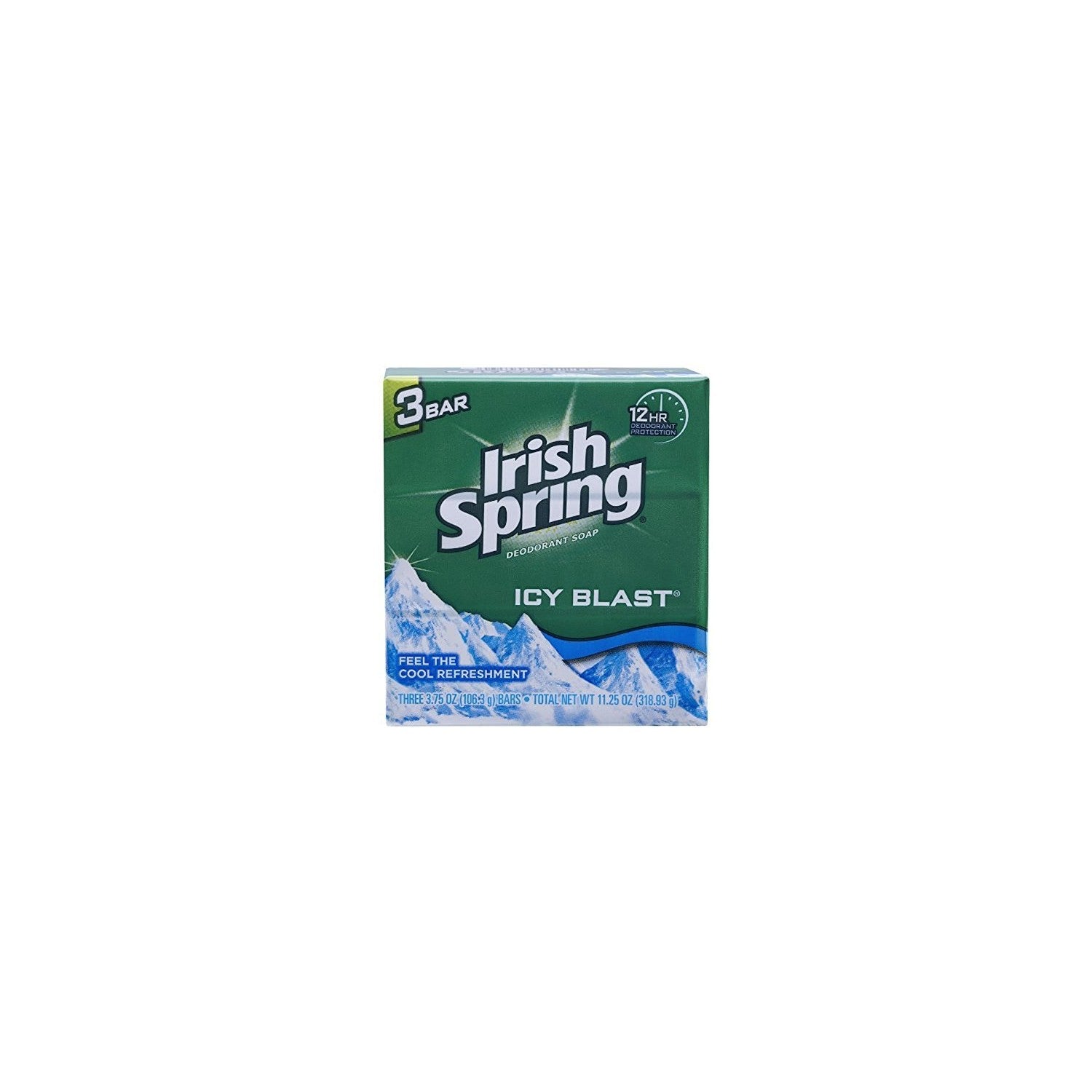 Buy now Irish Spring Deodorant Bar Soap, Icy Blast, 3.75 oz bars, 3 ea (Pack of 2) at indiglob india
