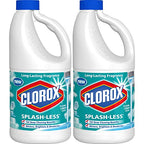 Buy now Clorox Splash-Less Bleach, Clean Linen Scent, 55 Ounces, 2 Pack (110 Ounces Total), Real Bleach Made Simpleâ„¢ at indiglob india