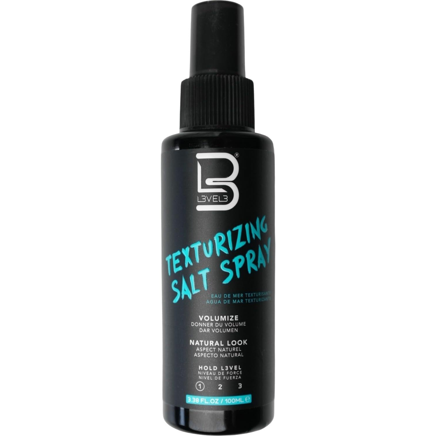 L3 Level 3 Sea Salt Spray for Hair, Texturizing, Beachy Waves, 8.45 fl oz | Texture spray, hair texture spray, light flexible hold, surf spray, casual finish, adds body and definition