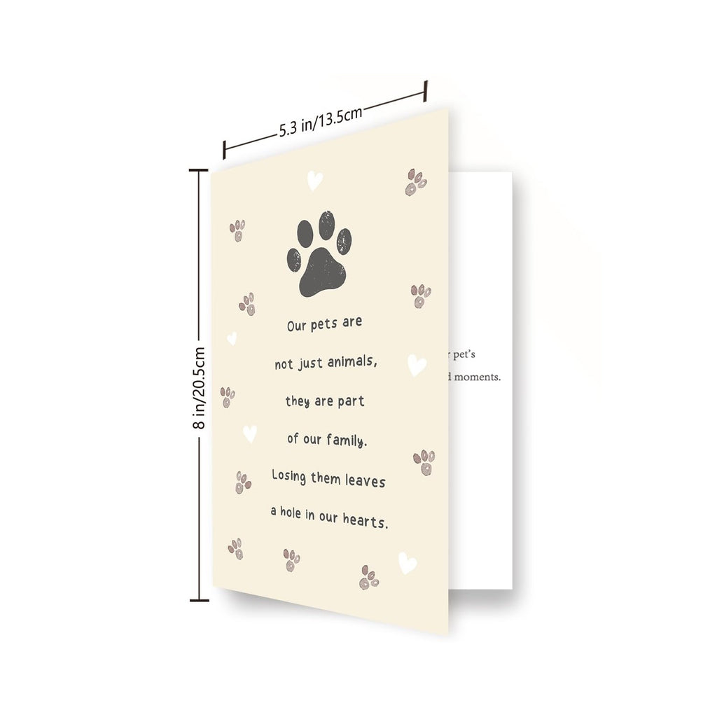 Pet Sympathy Card for Dog Cat, Pet Loss Memorial Gift