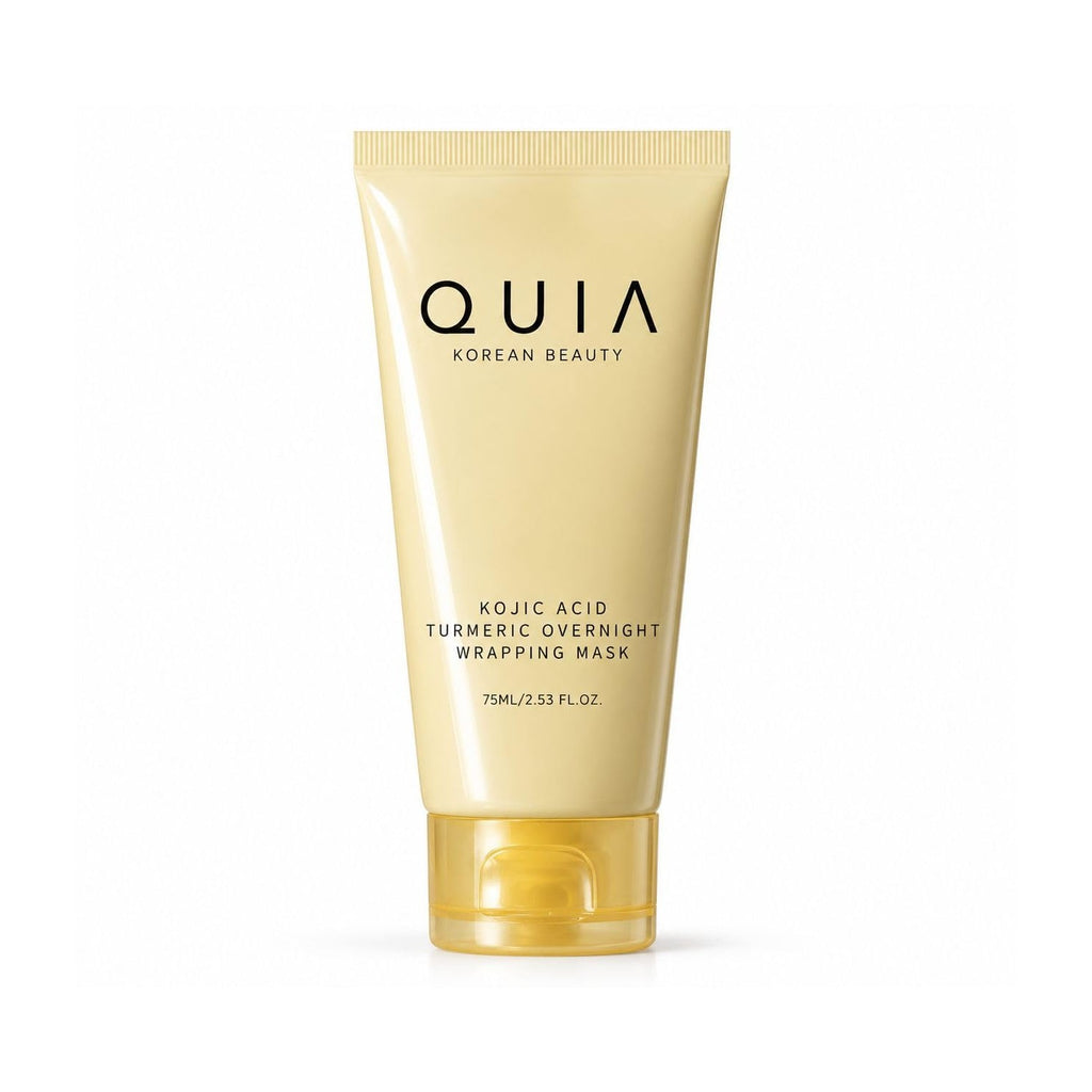 QUIA Turmeric + Kojic Acid Overnight Wrapping Mask – Hydration Mask for Glowing Skin – Evens Tone, Soothes Redness and Improves Skin Texture – Korean Skincare 75ML