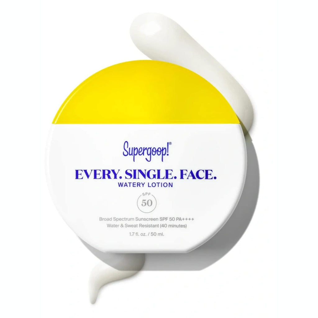 Buy now Supergoop! Every. Single. Face. Watery Lotion - 1.7 fl oz - Broad Spectrum SPF 50 PA++++ Sunscreen Lotion - Water & Sweat Resistant - All Skin Types at indiglob india