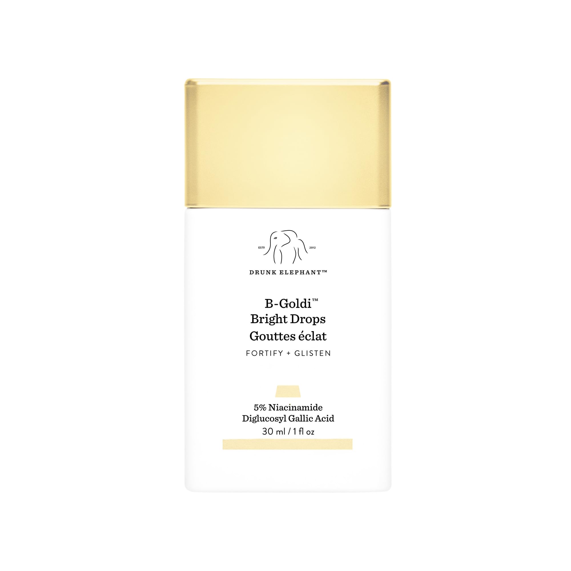 Buy now Drunk Elephant B-Goldi Bright Drops - 30 ml/1 fl oz - Illuminating Color Serum Drops - Clean Clinical Skincare - Cruelty-Free - Dermatologist-Tested - Free of Essential Oils, Silicones, and Fragrance at indiglob india