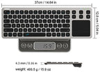 Buy now Arteck 2.4G Wireless Touch TV Keyboard with Easy Media Control and Built-in Touchpad Mouse Solid Stainless Ultra Compact Full Size Keyboard -Connected Computer, Smart TV, HTPC at indiglob india