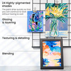 Buy now ARTEZA Gouache Paint, Set of 24, 12ml/0.4 US fl oz Gouache Paint Tubes, Gouache Set for Adults and Students at indiglob india