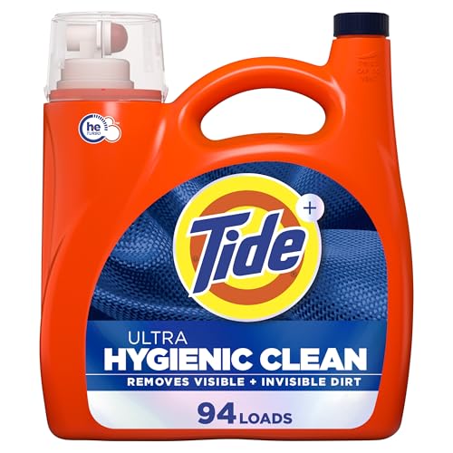 Buy now Tide Ultra Hygienic Clean Liquid Laundry Detergent, Original Scent, 132 fl oz, 94 Loads, Removes visible and invisible dirt, Laundry Detergent Liquid at indiglob india
