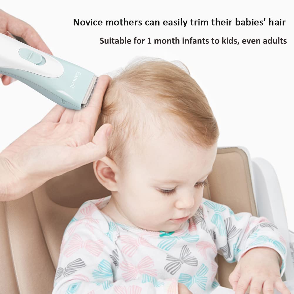 Baby Hair Clippers, Ceramic Blade Electric Kids Hair Trimmer, Cordless Rechargeable Waterproof Haircut Kit for Kids & Adult