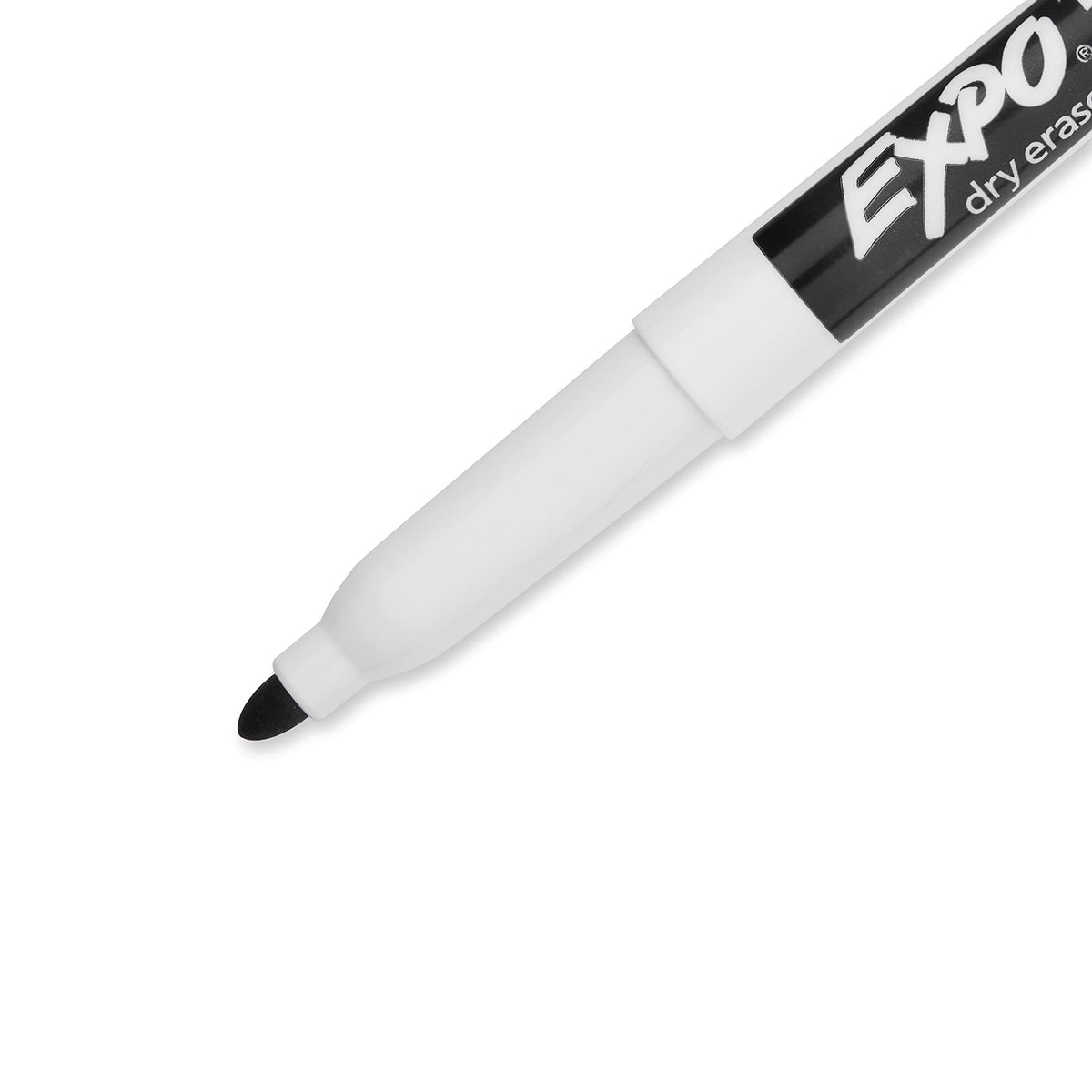 EXPO Low Odor Dry Erase Markers, Fine Tip, Black, 4 Count - Home Organization, Study Supplies