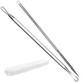 Stainless Steel Blackhead Remover, Pimple Extractor, Pimple Popper, Comedone Extractor, Surgical Grade Acne Treatment Tool, 3rd Generation Blemish Removal Kit for Face, Nose, T-Zone, 2Pcs