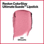 Buy now REVLON ColorStay Ultimate Suede Lipstick, Longwear Soft, Ultra-Hydrating High-Impact Lip Color, Formulated with Vitamin E, Silhouette (001), 0.09 oz at indiglob india