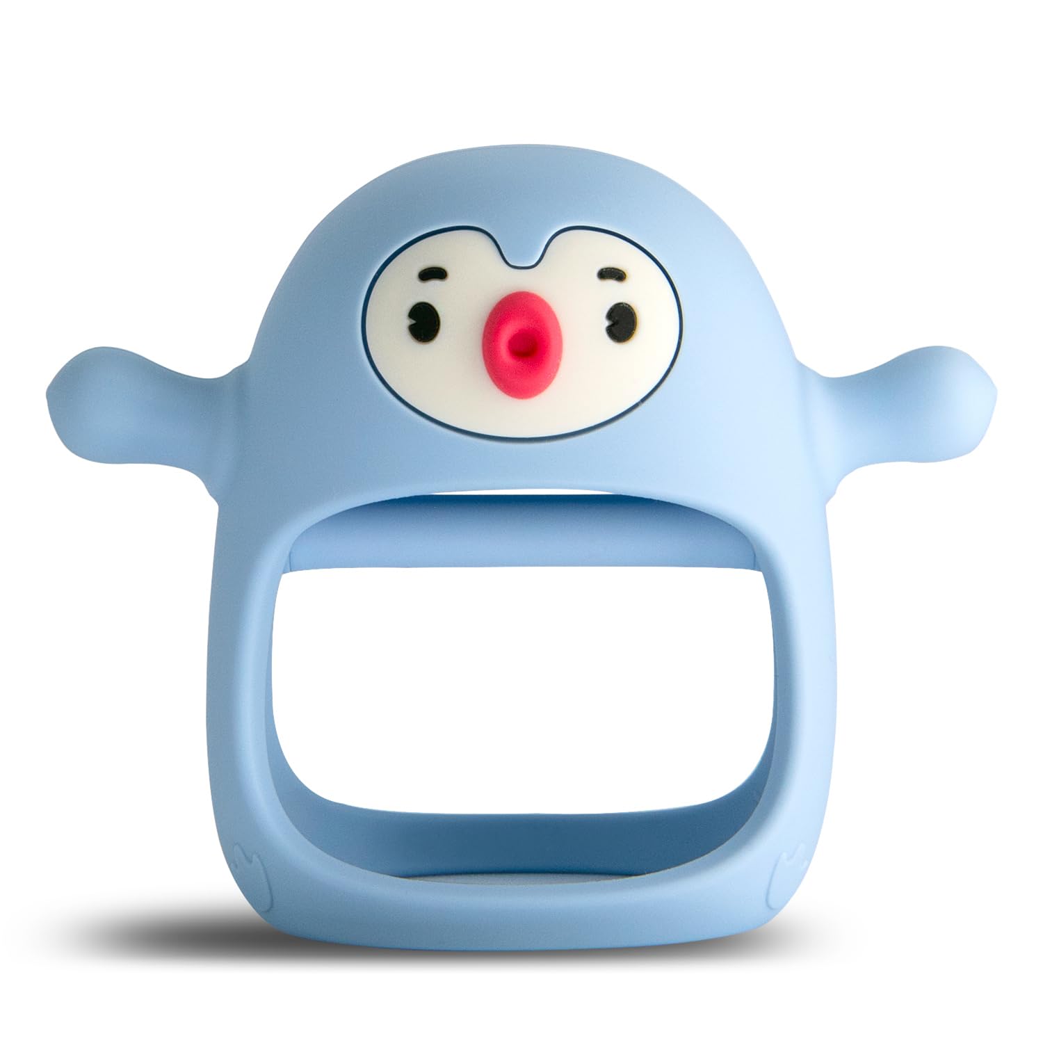 Buy now Smily Mia Baby Teething Toys for 0-6Months, Teethers for Babies 3-6Months | Penguin Teether | Hand Teether |Teething Mittens for Teething Relief, Baby Pacifier |New Born Essentials, Light Blue 01-light blue at indiglob india