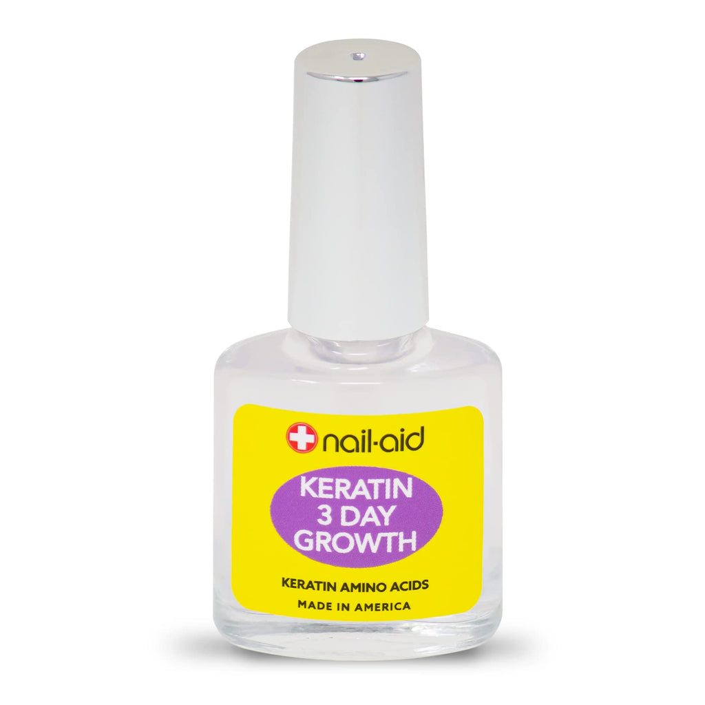 Nail-Aid Keratin 3 Day Growth Nail Strengthener | Keratin Amino Acid Treatment, For Weak Nails, Helps Grow Stronger, Harder, Longer Natural Nails
