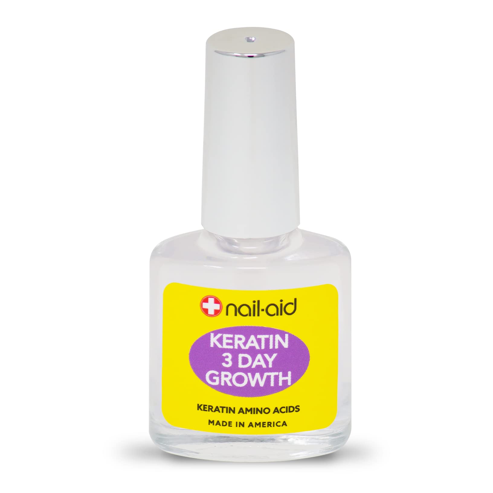 Nail-Aid Keratin 3 Day Growth Nail Strengthener | Keratin Amino Acid Treatment, For Weak Nails, Helps Grow Stronger, Harder, Longer Natural Nails