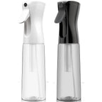 Continuous Spray Bottle for Hair, Refillable Gentle Mister (2 Pack, 6.8 Oz) | Long-Lasting Misting, Ultra-Fine Mist for Hairstyling, Cleaning Solutions, Planting, Pets, Barbers, Salons, Essential Oils
