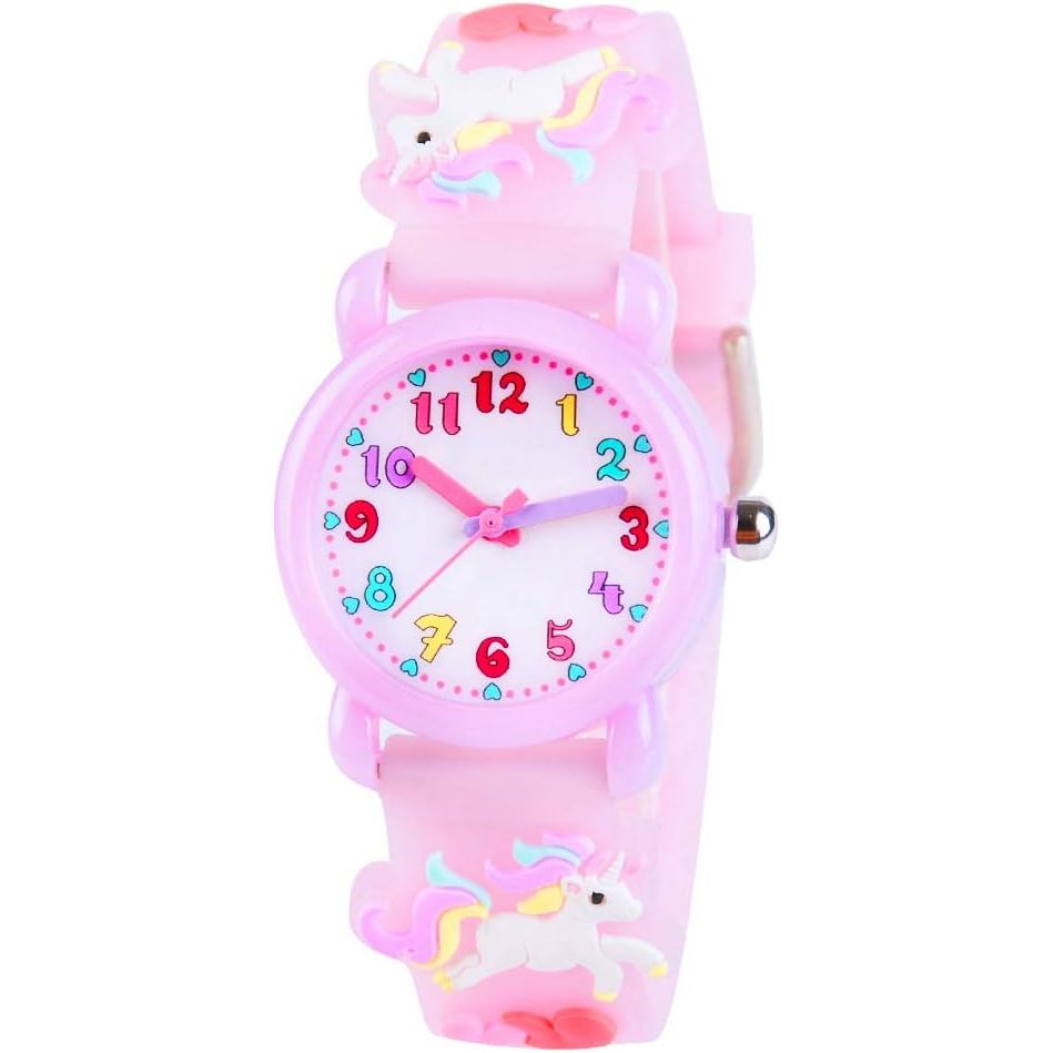 Buy now Venhoo Kids Watches 3D Cute Cartoon Waterproof Silicone Children Toddler Wrist Watches Time Teacher Gifts for 3-10 Ages Boys Little Child-Universe… Purple Unicorn at indiglob india
