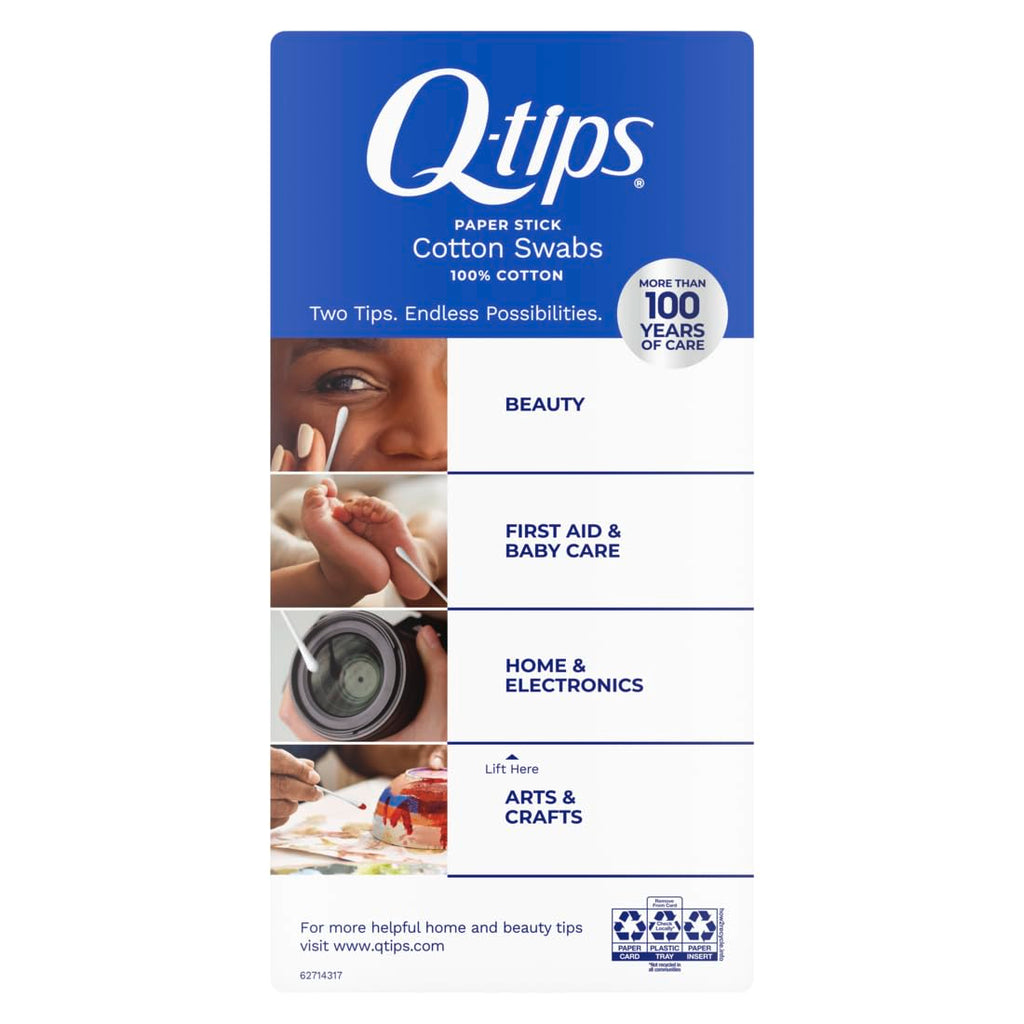 Buy now Q-tips Cotton Swabs, Original, For Home, First Aid and Beauty, 100% Cotton, 375 Count at indiglob india