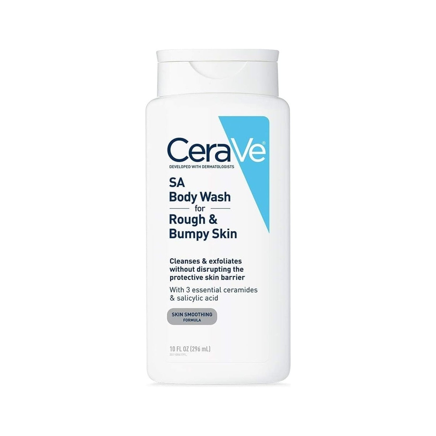 CeraVe Salicylic Acid Body Wash, Exfoliates Rough and Bumpy Skin, 10oz | Skin Care, Hyaluronic Acid, Niacinamide, Exfoliating, Dry Skin, Rough and Bumpy Skin, Hydrating, Gentle Exfoliation