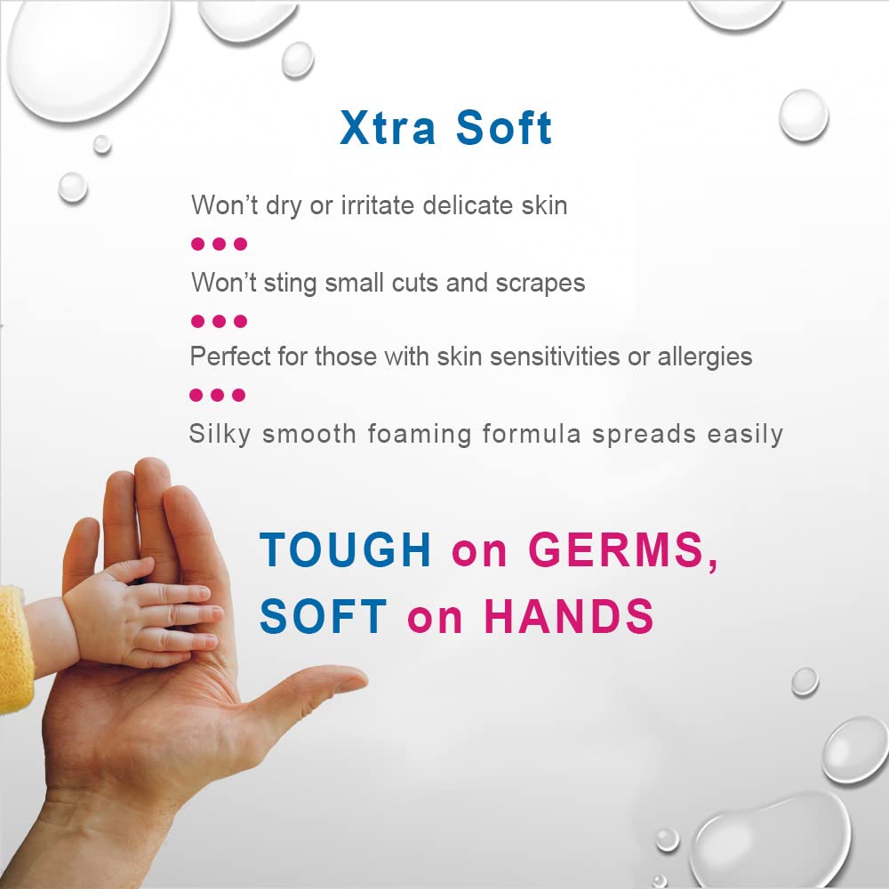 X3 Clean Foaming Hand Sanitizer, Alcohol Free and Fragrance Free, Kills 99.9% Germs, Moisturizing Formula, Travel Size 2.5 oz (3 Pack)