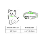 WFRLQ Cat Collar,Personalized Embroidered Nylon Cat ID Collars with Bell - Custom Text with Pet Name and Phone Number … (Cat Collar)