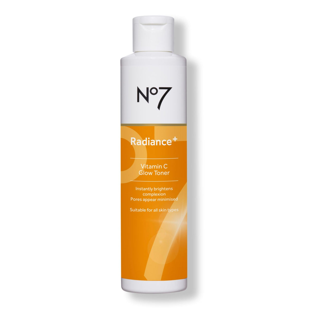 No7 Radiance+ Vitamin C Glow Toner – 2% Vitamin C Complex with Willow Bark & Aloe Vera – AHA Exfoliant for Smoother Skin – Hydrating Face Toner (6.7 fl oz)
