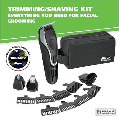 Buy now Wahl Aqua Blade?? Rechargeable Wet/Dry Lithium-Ion Deluxe Beard Trimmer for Men - Interchangeable Heads for Detailing, Hair, Mustache and Body Grooming - Model 9899-100 at indiglob india