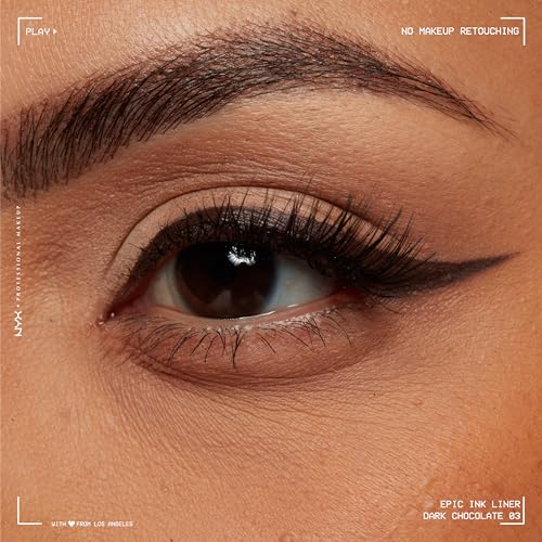 Buy now NYX PROFESSIONAL MAKEUP Epic Ink Liner, Waterproof Liquid Eyeliner with Vegan Formula - Dark Chocolate (Dark Brown Matte) at indiglob india